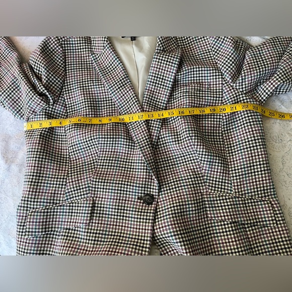 Talbots Women's Black and White Houndstooth‎ Blazer - Picture 3 of 10